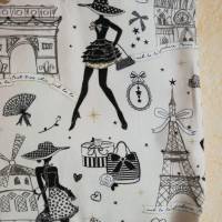 Stofftasche, Einkaufstasche, Shopper, Stoffbeutel, mit Paris-Motiven, Goldglanz Bild 6