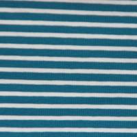 Jersey mit Ringel Streifen marine petrol mit weiß  50 x 145 cm Nähen elastisch Bild 2