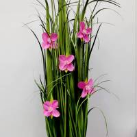 Papierblumen Krepppapier Blumen zum anstecken in Pink Bild 1