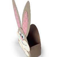 Hase Mini-Osternest, kleine Geschenkbox als Mini-Osterkörbchen oder Mitbringsel zum Osterfest Bild 3