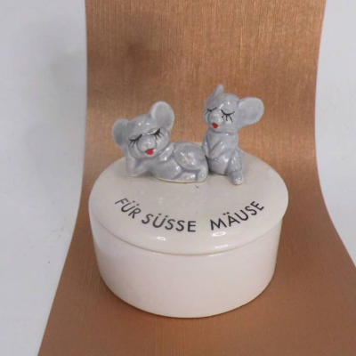 Für süsse Mäuse - Dose aus Porzellan für Geldgeschenke oder Süßes