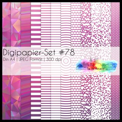 Digipapier Set #78 (lilatöne) abstrakte & geometrische Formen  zum ausdrucken, plotten & mehr