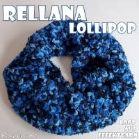 Loop Rundschal handgestrickt im schlichten Design Blau Hellblau Dunkelblau Schwarz Umfang 180 cm Lollipop Rellana Bild 4