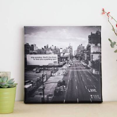 New York Leinwand Fotografie Wandgestaltung 20 x 20 cm