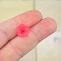 20 Perlkappen Perlenkappen Acryl Perlen Blume floral pink DIY Basteln 13x7mm Bild 3