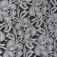 Kissen Kissenbezug  schwarze Baumwolle mit Spitze in grau 40 x 35 cm von Kramboden Bild 2