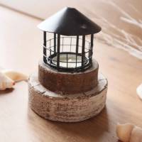 Holz Teelichterhalter Leuchtturm Bild 1