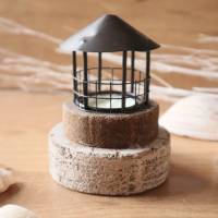 Holz Teelichterhalter Leuchtturm Bild 2