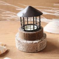 Holz Teelichterhalter Leuchtturm Bild 3