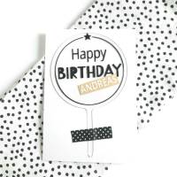 Kuchenstecker aus Acryl I Individualisierbar I Cake Topper I Kuchendeko I Geburtstag I Happy Birthday Bild 1