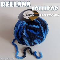5 Knäuel 250 Gramm Lollipop von Rellana Blau Hellblau Schwarz Farbe 104 Partie 010 Bild 2