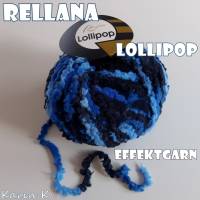 5 Knäuel 250 Gramm Lollipop von Rellana Blau Hellblau Schwarz Farbe 104 Partie 010 Bild 3