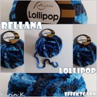 5 Knäuel 250 Gramm Lollipop von Rellana Blau Hellblau Schwarz Farbe 104 Partie 010 Bild 9