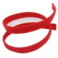 Paspelband, Nylon 10mm breit rot, elastisch Gummi Keder Paspel Meterware 1 Meter Bild 1