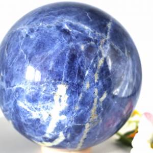 Sodalith Königsblau Edelsteinkugeln, Kristall Kugel, Deko Sphere Crystal, Massage & Deko, Meditation ~Heilstein, Mineral Bild 2