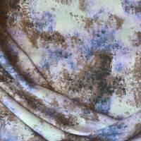 Jersey Viskose gemustert braun lila mint Sprenkel 50 cm x 145 cm Nähen Stoff Bild 1