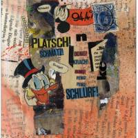Klausewitz Original Collage auf Packpapier: Collage No.21: Bong, Krach, Rumms! - 12 x 17 cm - UNIKAT Bild 2