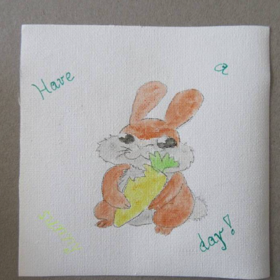 Geburtstagskarte "Have a bunny day"