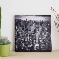 New York Skyline Leinwand Fotografie Wandgestaltung 20 x 20 cm Bild 1