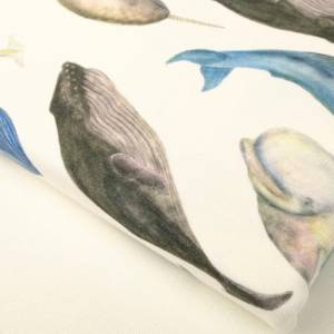 Jersey Baumwollstoff Sea Animals Wale, Baumwolljersey floral, Sommer-Jersey, Jersey für Kinder Bild 2