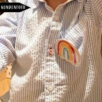 Regenbogen Türkis mit Herz Button *Individualisierbar* Bild 8