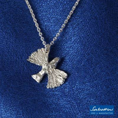 Anhänger "Friedenstaube" massiv 935 Silber, an Ankerkette