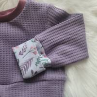 Sweater Kleid / Sweater / Tunika / Girly Sweater / Kleidchen mit Schößchen Kleid für Mädchen Zweige/Blumen/Flieder Bild 6