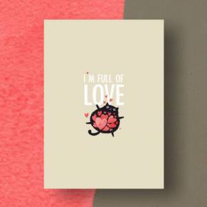Karte Valentinstag "I m full of love" Bild 1