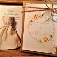 Geldgeschenk zur Hochzeit personalisiert, Hochzeitsgeschenk mit Namen und Datum, Rosen Geschenk Set, Geschenkverpackung Bild 3