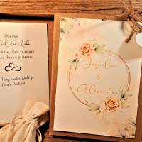 Geldgeschenk zur Hochzeit personalisiert, Hochzeitsgeschenk mit Namen und Datum, Rosen Geschenk Set, Geschenkverpackung Bild 4