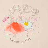 Jersey Panel Flower Princess Fairy Fairies ca. 60 x 150 cm HILCO dehnbar Nähen Bild 1