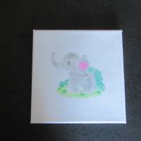 Leinwandbild Elefant - auch mit Namen personalisiert Bild 2