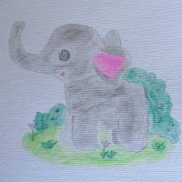 Leinwandbild Elefant - auch mit Namen personalisiert Bild 3