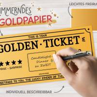 Rubbelkarte zum selbstbeschriften Golden Ticket Gutschein Rubbellos Bild 3