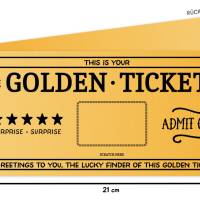 Rubbelkarte zum selbstbeschriften Golden Ticket Gutschein Rubbellos Bild 4
