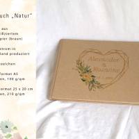 Gästebuch Notizbuch nachhaltig Green Wedding personalisierbar Geometric Heart Bild 2