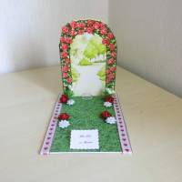 Geldgeschenk - Hochzeitsgeschenk in rot und weiß Hochzeit Geschenkidee - Rosenbogen -3 Bild 2