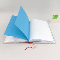 Notizbuch, Schnittmuster, A5, 300 Seiten, rot blau, handgefertigt, Hardcover Bild 5