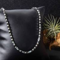Sportlich-elegante Hämatin - Perlenkette 45 cm Bild 1