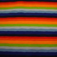 Rest 1,17m Baumwolljersey Regenbogen Streifen bunt 1cm Streifen Regenbogen, Blockstreifen Stoffe gestreift Baumwolle Bild 2