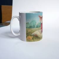 Süße Unikate Keramik Tasse mit Glücks-Schweinchen für Leseratten, Ein  ganz besondere Einzelstück Bild 2