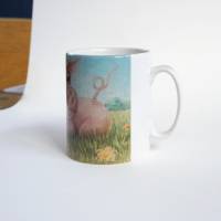 Süße Unikate Keramik Tasse mit Glücks-Schweinchen für Leseratten, Ein  ganz besondere Einzelstück Bild 3