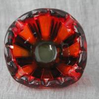 rote Vintage Glasschale Aschenbecher Bild 5