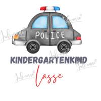 Bügelbild Kindergarten Kind  Polizei Personalisierbar mit Namen Bild 1