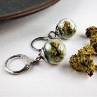 Ohrringe, Ohrhänger, Hanfblüten, Cannabis Schmuck, Geschenke für Stoner, 420 Bild 3