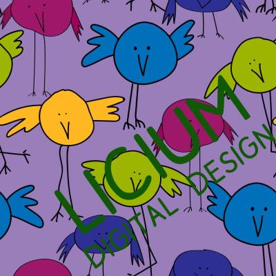 Endlosmuster für Stoffe - Patterndesign - Nahtlosmuster -digitale Datei -Piepmatz - Farbe  005  png