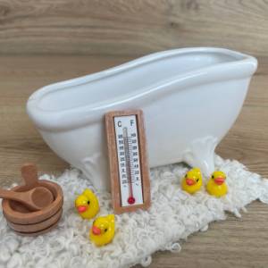 Wichtel Wichteltür Badewanne / Badeente / Thermometer / Badezimmer Bild 1