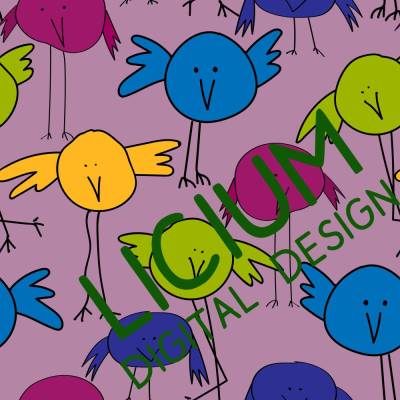 Endlosmuster für Stoffe - Patterndesign - Nahtlosmuster -digitale Datei -Piepmatz - Farbe  006  png