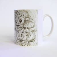 Unikate glamour Keramiktasse für luxuriöse Kaffeemomente, Außergewöhnliche Kaffeebecher als Geschenkidee für Männer, Bild 3