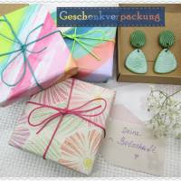 Pastellfarben leichte Ohrstecker, minimalistische Ohrringe für Sommerkleid, rosa, blau, handbemalte Ohrringe, Geshenk Bild 10